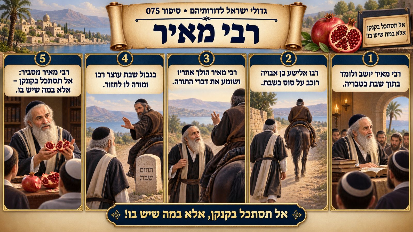 תמונת סיכום — רבי מאיר: רבי מאיר